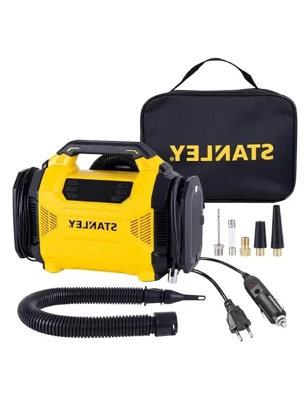 Dijital Lastik Şişirme Pompası, 12V/220V, 150 PSI, LED Lambalı ürün görseli 1