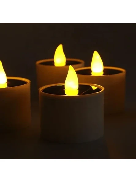 Güneş Enerjili Solar LED Mum, Dış Mekan Aydınlatması, 6 Adet ürün görseli 1