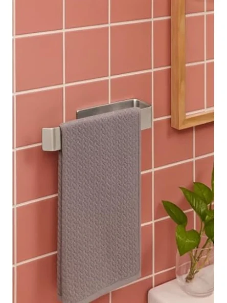 Paslanmaz Çelik Havluluk, Yapışkanlı ve Montajlı Sistem ile Banyo Düzeni ürün görseli 1