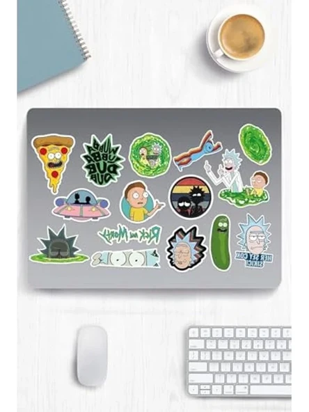 Rick And Morty Temalı Sticker Seti, Laptop ve Telefon İçin Uygun ürün görseli 1