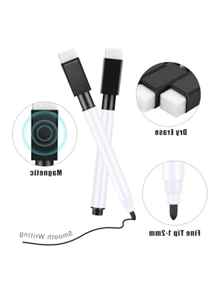 Dünya Magnet 2 Adet Beyaz Tahta Kalemi Silgili Mıknatıslı Mini Boy ürün görseli 1