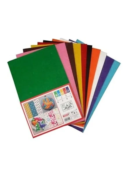 Keçe Renk Seti – 20x30 cm Boyutunda, 10 Renk Seçeneği, 180 Gr Kalınlık ürün görseli 1