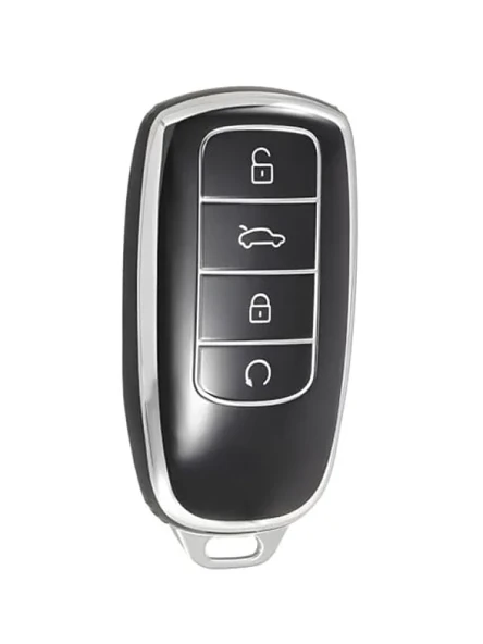 Chery Araçları için Siyah-Gümüş Anahtar Koruma Kılıfı ürün görseli 1