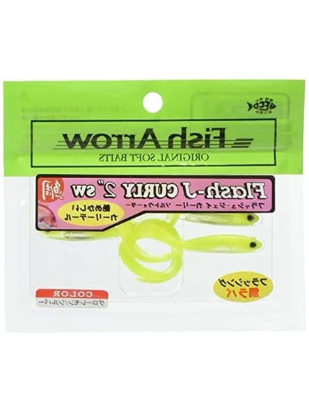 Flash-J Curly SW 2" (5 adet/paket) #137 Glow lemon/silver Olta ürün görseli 1