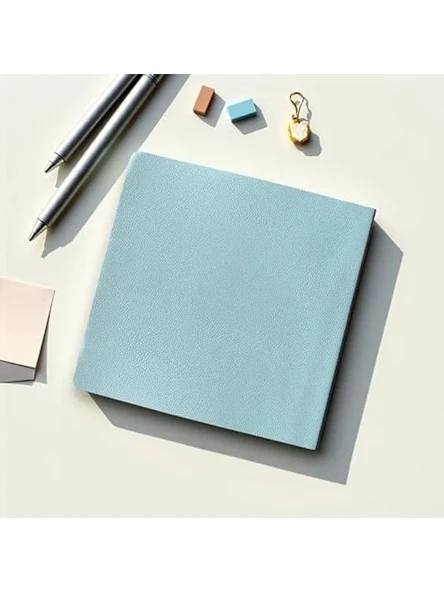 PU Deri 16.5x16.5 cm Çizgisiz Not Defteri, 96 Yaprak ürün görseli 1