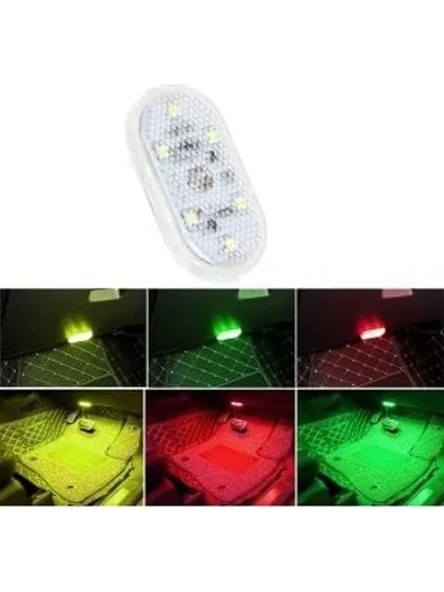 Mıknatıslı 7 Renk Değiştirebilen Mini 6 Led Lamba, USB Şarj Edilebilir ürün görseli 1