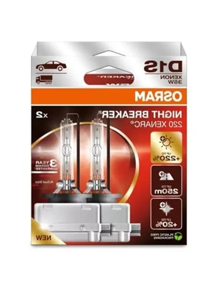 Osram D1S Night Breaker Xenarc Ampul +%220 Fazla Aydınlatma ürün görseli 1