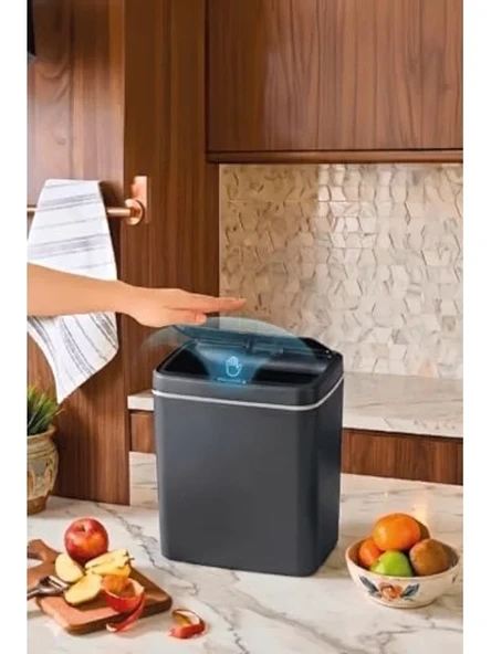 Hareket Sensörlü Çöp Kutusu, Banyo ve Çocuk Odası İçin 11 Litre Kapasite | 2 Adet 1.5 V AA Pille Ç ürün görseli 1