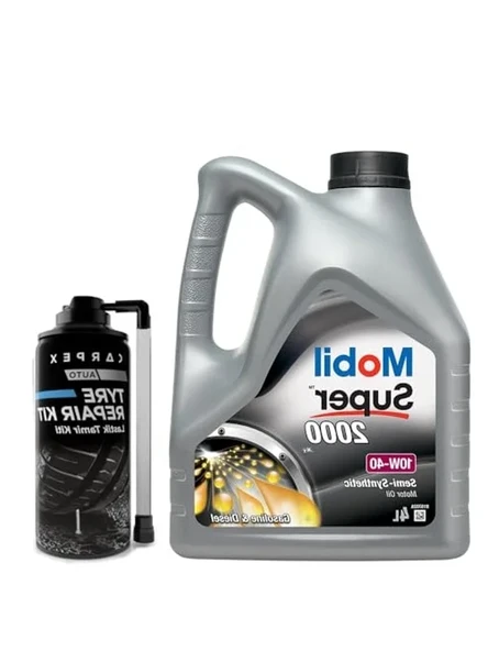4 Litre Motor Yağı ve 300 Ml Oto Lastik Tamir Kiti, Yüksek Performanslı Araç Bakım Seti ürün görseli 1