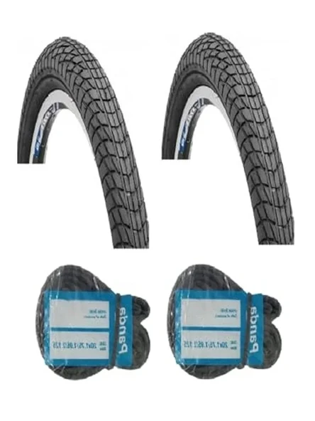 Bike sky Chaoyang 20 Jant 20x1.75 Bisiklet Dış Lastiği Yol Tipi H-537 X 2 Adet + Panda İç Lastik Seti ürün görseli 1
