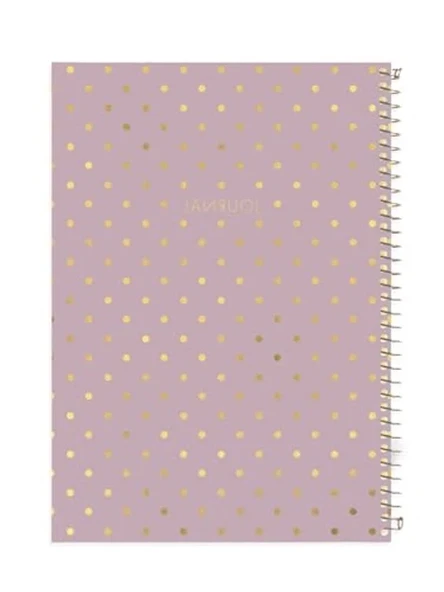 17x24 cm Lila Çizgili Defter, Puantiyeli Tasarım ile ürün görseli 1