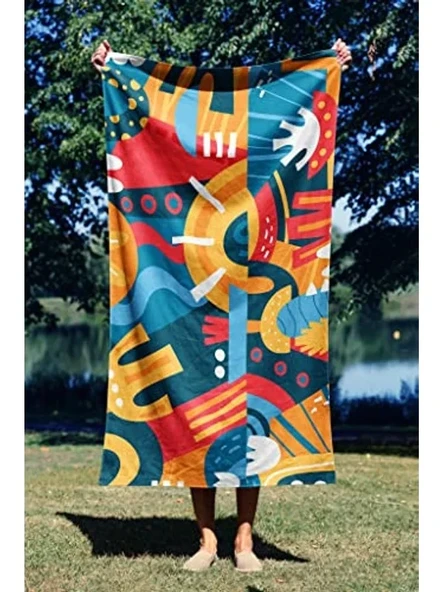 Kum Tutmayan Plaj Havlusu - Hafif ve Kullanışlı, 90x150 cm ürün görseli 1