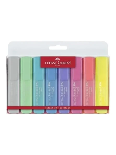 Faber Castell Faber-Castell 1546 Pastel Renk Fosforlu Kalem 8'Li ürün görseli 1