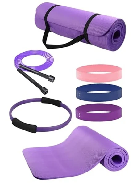 Pilates Seti, 10mm Pilates Çemberi ve Atlama İpi ürün görseli 1