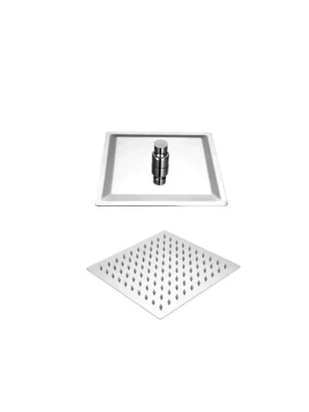 304 Paslanmaz Çelik Duş Başlığı, 25 cm Kare Model - Resim 2