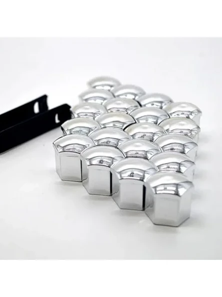 Renkli Bijon Kapagi Plastik Gri Renk Altigen 17 Mm Bijon Uyumlu 20 Adet - ürün görseli 1