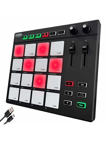 16 Pad Bankası ile Stüdyo Midi Pad Controller, Midex Pad - Resim 2