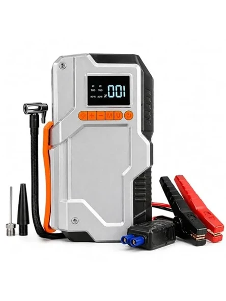 4'ü 1 Arada Akü Takviye Cihazı, 12000mAh Kapasiteli, LED Fenerli, Taşınabilir ürün görseli 1