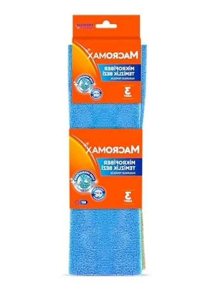 Mikrofiber Temizlik Bezi, Ultra Emici 3'lü Paket Çok Amaçlı Kullanım için ürün görseli 1