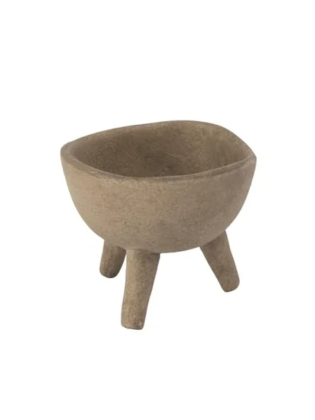 Mat Boz Kahverengi Küçük Saksı - 7,6 cm Pişmiş Toprak ürün görseli 1