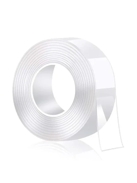Çift Taraflı Şeffaf Bant – 5 Metre Uzunluk, 30mm Genişlik, Güçlü Yapışkan ürün görseli 1