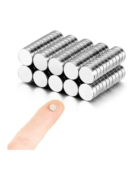 100 Adet Yuvarlak Neodyum Mıknatıs, 6 mm Çap ve 1 mm Kalınlık ürün görseli 1
