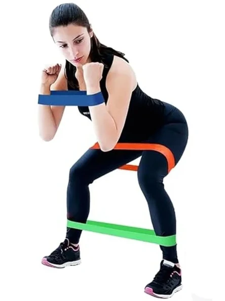 2'li Direnç Bandı Seti ile Orta Sert Pilates ve Aerobik Egzersiz ürün görseli 1