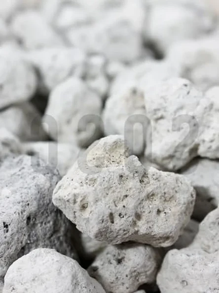 Dekoratif Volkanik Beyaz Lav Taşı, 2-4 cm, Saksı Drenajı İçin ürün görseli 1