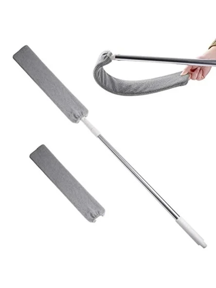 Mikrofiber Başlıklı Yüzey Temizleme Mopu, Girintili Dip Köşe Toz Alma Fırçası ürün görseli 1
