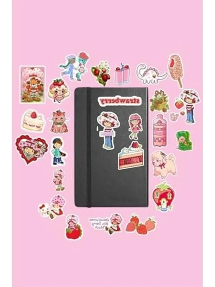 Sticker Seti, Çilek Kız Temalı Bullet Journal Etiketleri ürün görseli 1