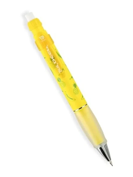07 mm Kalınlığında Fosforlu Sarı Mekanik Kurşun Kalem, Ananas&Muz Desenli ürün görseli 1