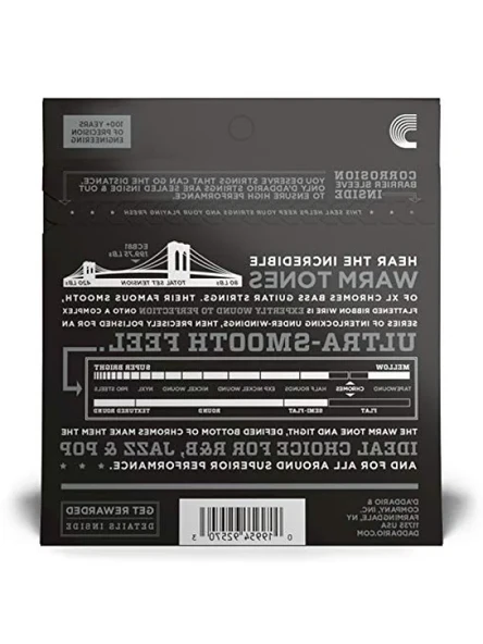 Bas Gitar Tel Seti - Krom Düz Sarı - Resim 2