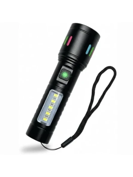 USB Şarjlı Ultra Güçlü LED El Feneri - 5 Modlu Aydınlatma ürün görseli 1