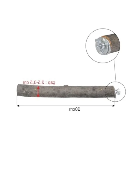 Doğal Ağaç Kuş Tüneği - 20 cm - Resim 2