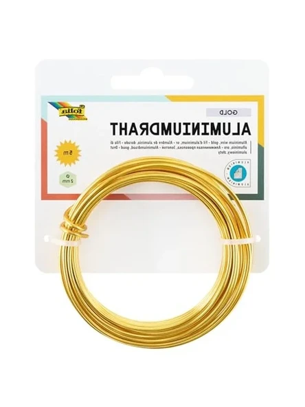 5m Aluminyum Tel, Altın Renk, Çok Amaçlı Kullanım ürün görseli 1