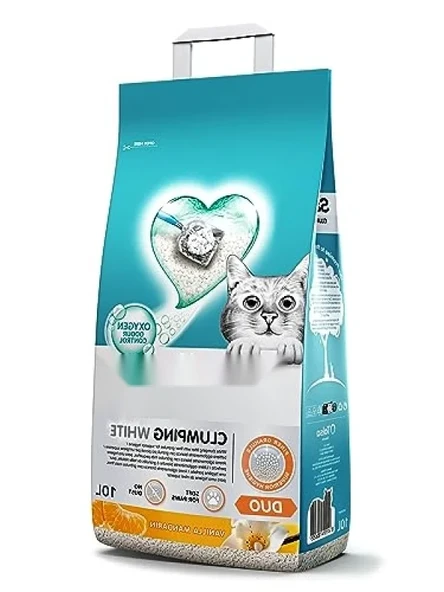 Vanilya ve Mandalina Kokulu Topaklanan Kedi Kumu 10L ürün görseli 1
