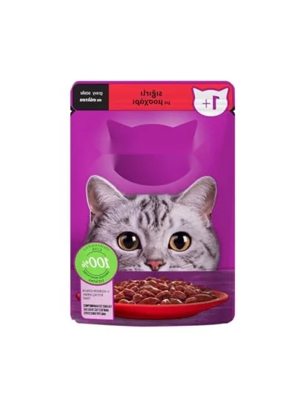 Sığırlı Yaş Kedi Maması 85 G Tekli Paket ürün görseli 1
