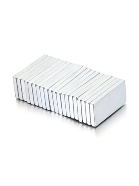 Güçlü Neodyum Mıknatıs 10 Adet 20mm x 10mm x 2mm Köşeli Tasarım ürün görseli 1