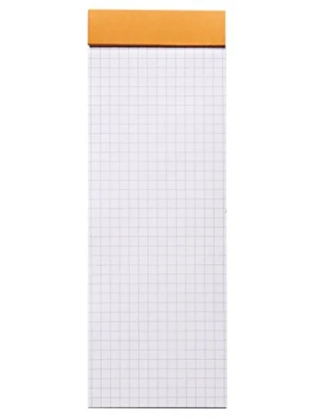 Turuncu Kareli Bloknot, 74x210 mm - Resim 2