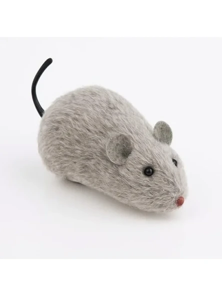 Hareketli Fare Şeklinde Eğlenceli Kedi Oyuncağı, Dayanıklı Peluş ürün görseli 1