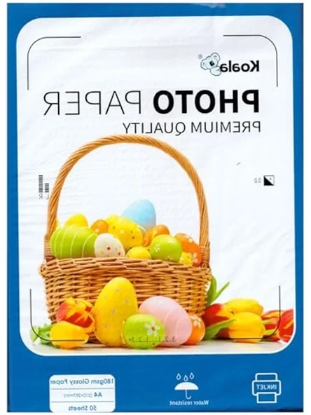 Premium Parlak Fotoğraf Kağıdı, A4, 180g, 50 Adet ürün görseli 1