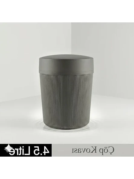 Modern Kapaklı Çöp Kovası, 4.5 Litre, Dekoratif Tasarım ürün görseli 1