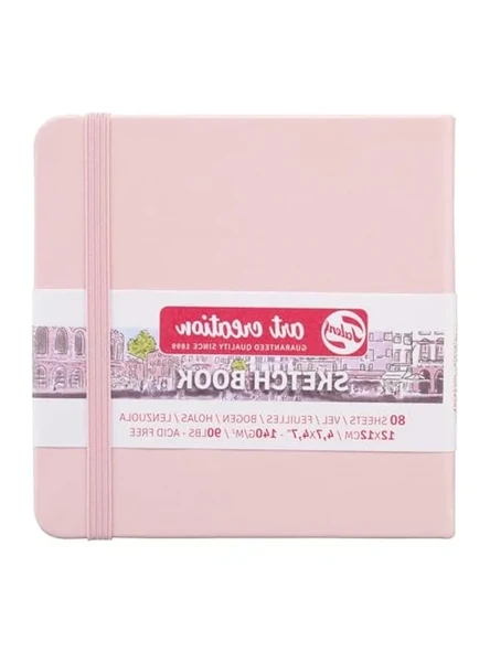 Pastel Pembe Eskiz Defteri, 80 Yaprak, 12 x 12 cm ürün görseli 1