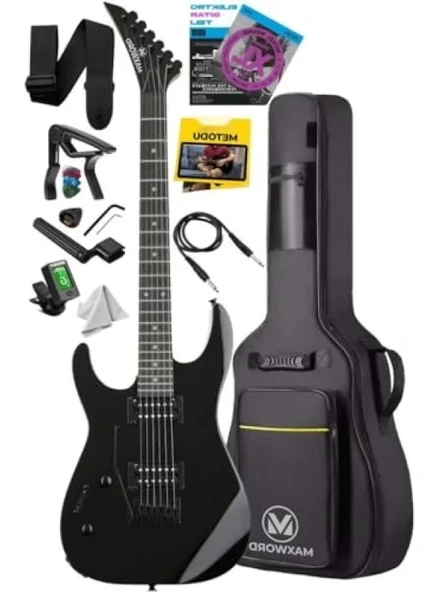 Yüksek Kaliteli Elektro Gitar - Grade Black Rosewood Klavye ürün görseli 1
