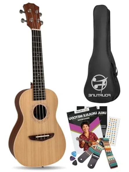 Gerçek Maun Ağaçlı 23 İnç Konser Ukulele ürün görseli 1