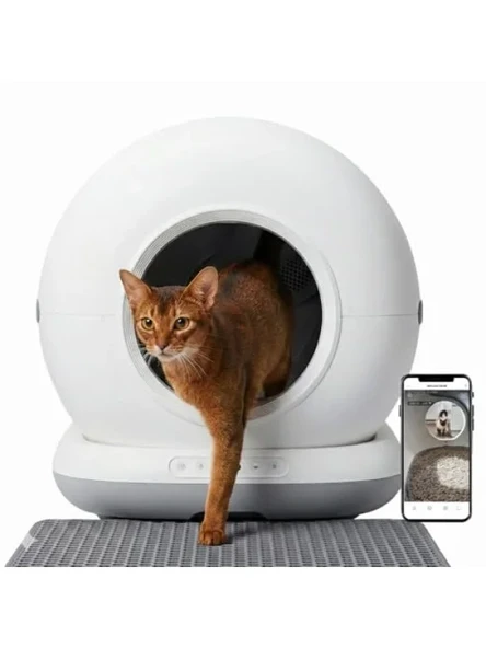 Kameralı Akıllı Otomatik Kedi Tuvaleti, Uzaktan Kontrol, 72 lt ürün görseli 1
