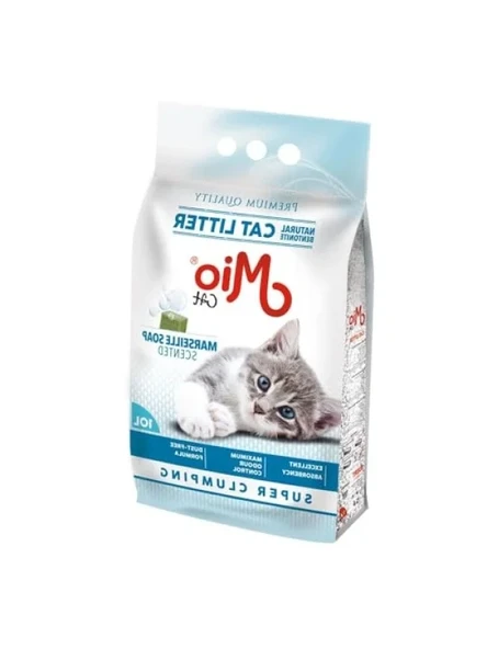 Bentonit Kedi Kumu, Marsilya Sabun Kokulu, 10 lt, Kalın ürün görseli 1