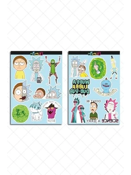 Rick And Morty Temalı Sticker Seti, 2 Adet - Resim 2
