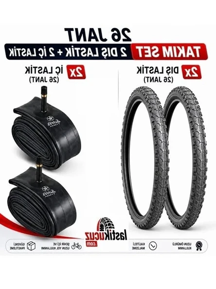 Bisiklet Dış Lastik ve İç Lastik Takımı, 26x1.95 Boyutunda ürün görseli 1