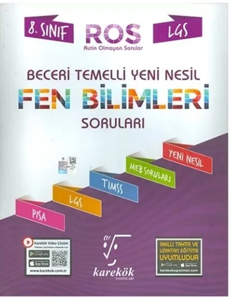 8. Sınıf LGS Fen Bilimleri ROS Serisi Soru Bankası Karekök Yayınları ürün görseli 1